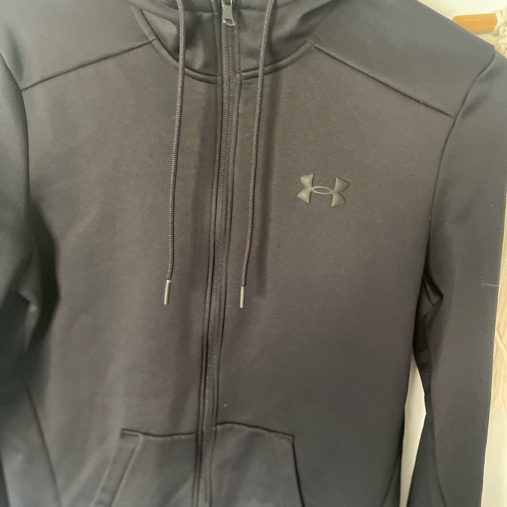 Under Armour Full Zip Fleece Hoodie Black - Picture 3 of 6